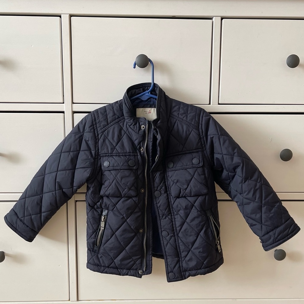 Navy Blue Zara Boy Collection Jacket